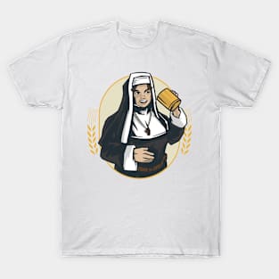 Funny Nun Drinking Beer T-Shirt